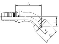 BRIDA KOMATSU  45º M24141